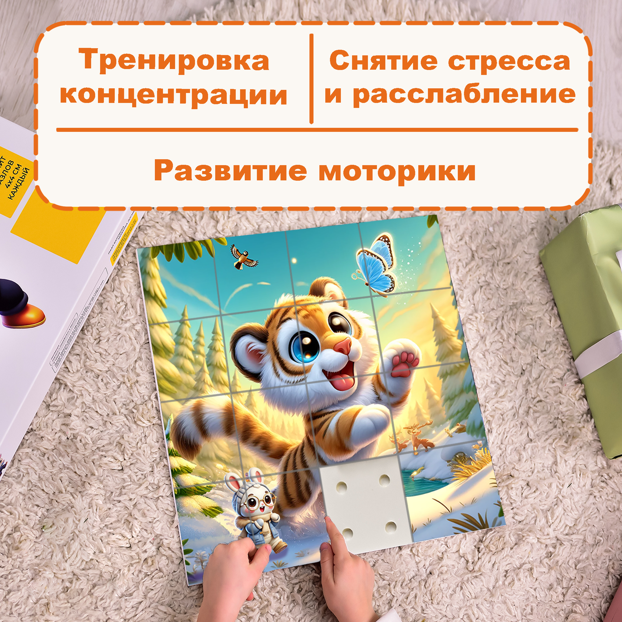 Пазл Picstick Пикстик Маленький тигр