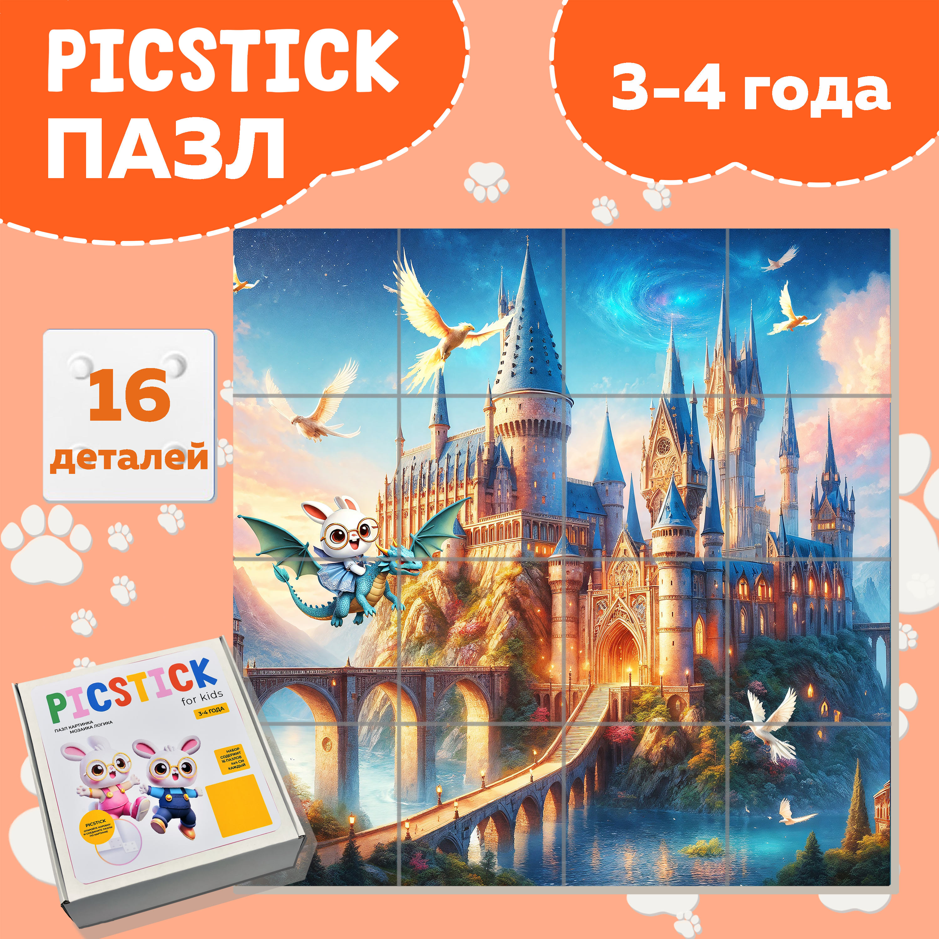 Пазл Picstick Пикстик Волшебный замок