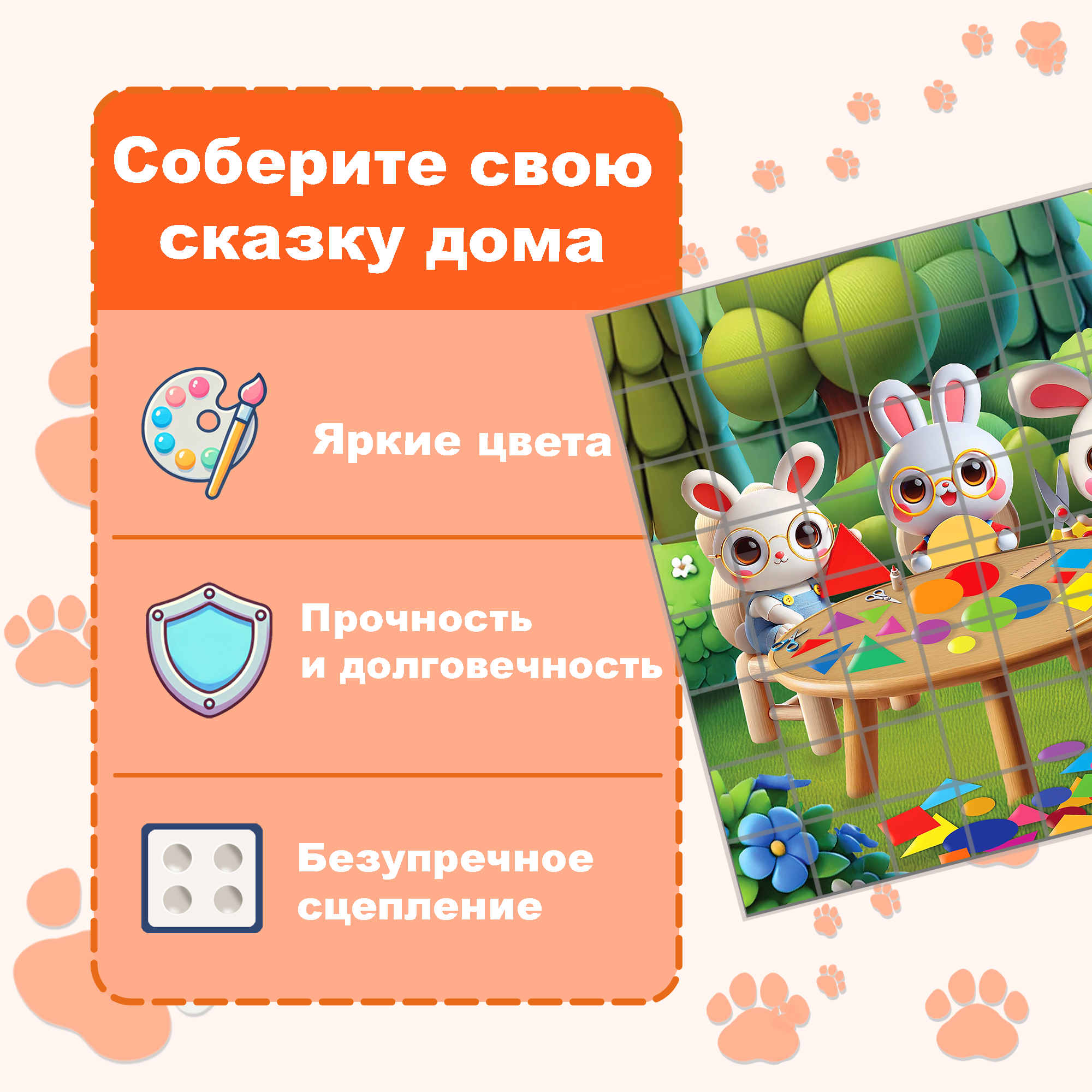 Пазл Picstick Пикстик Мастерская форм и цветов