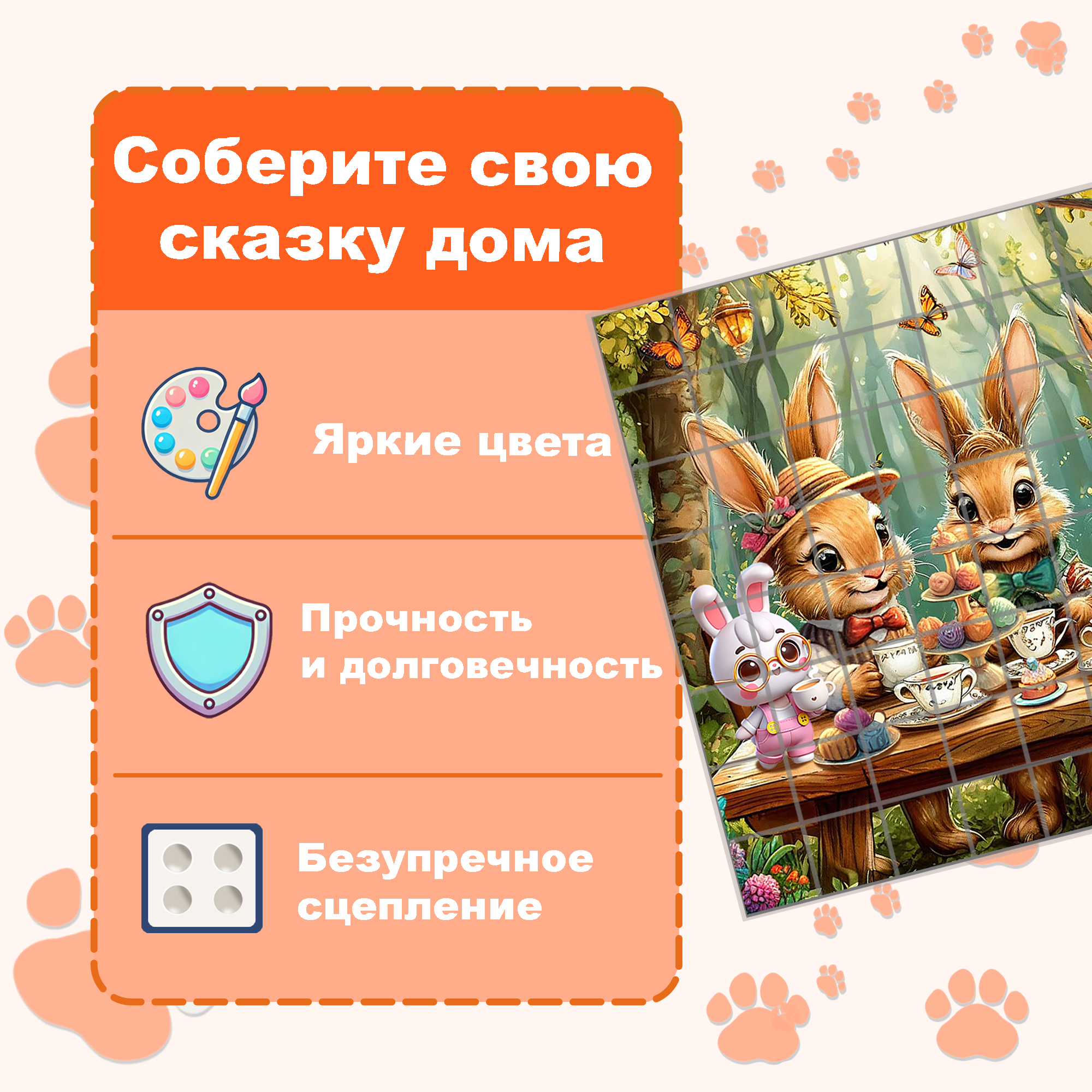 Пазл Picstick Пикстик Лесное чаепитие