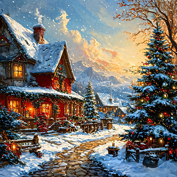 Пазл Picstick Пикстик Новогоднее утро (M (32x32 см, 64 эл, 4-5 лет), 20050)