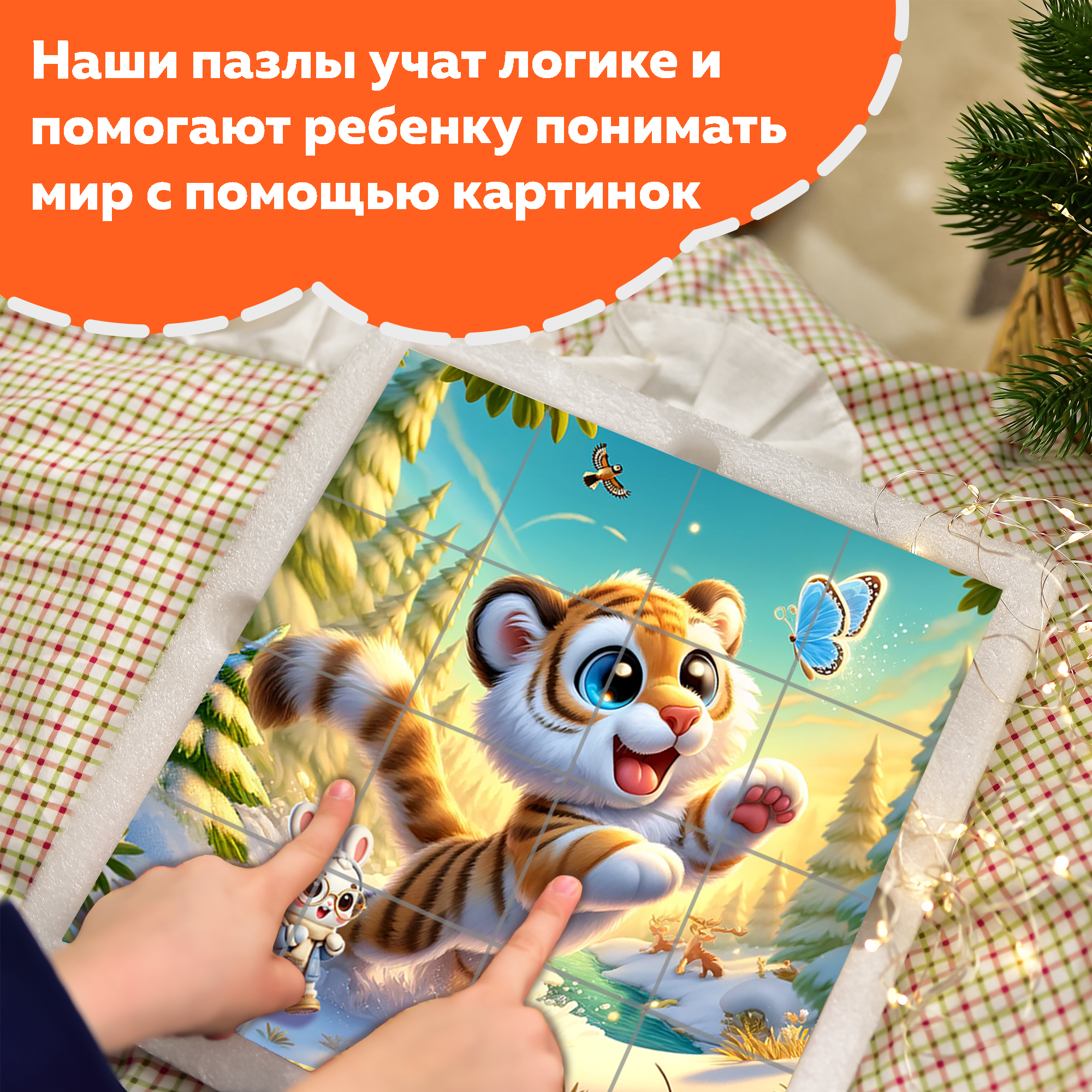 Пазл Picstick Пикстик Маленький тигр
