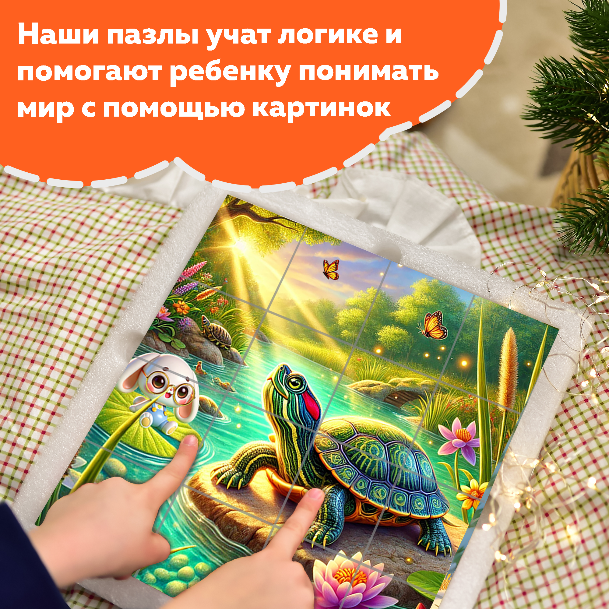 Пазл Picstick Пикстик Красноухая черепаха