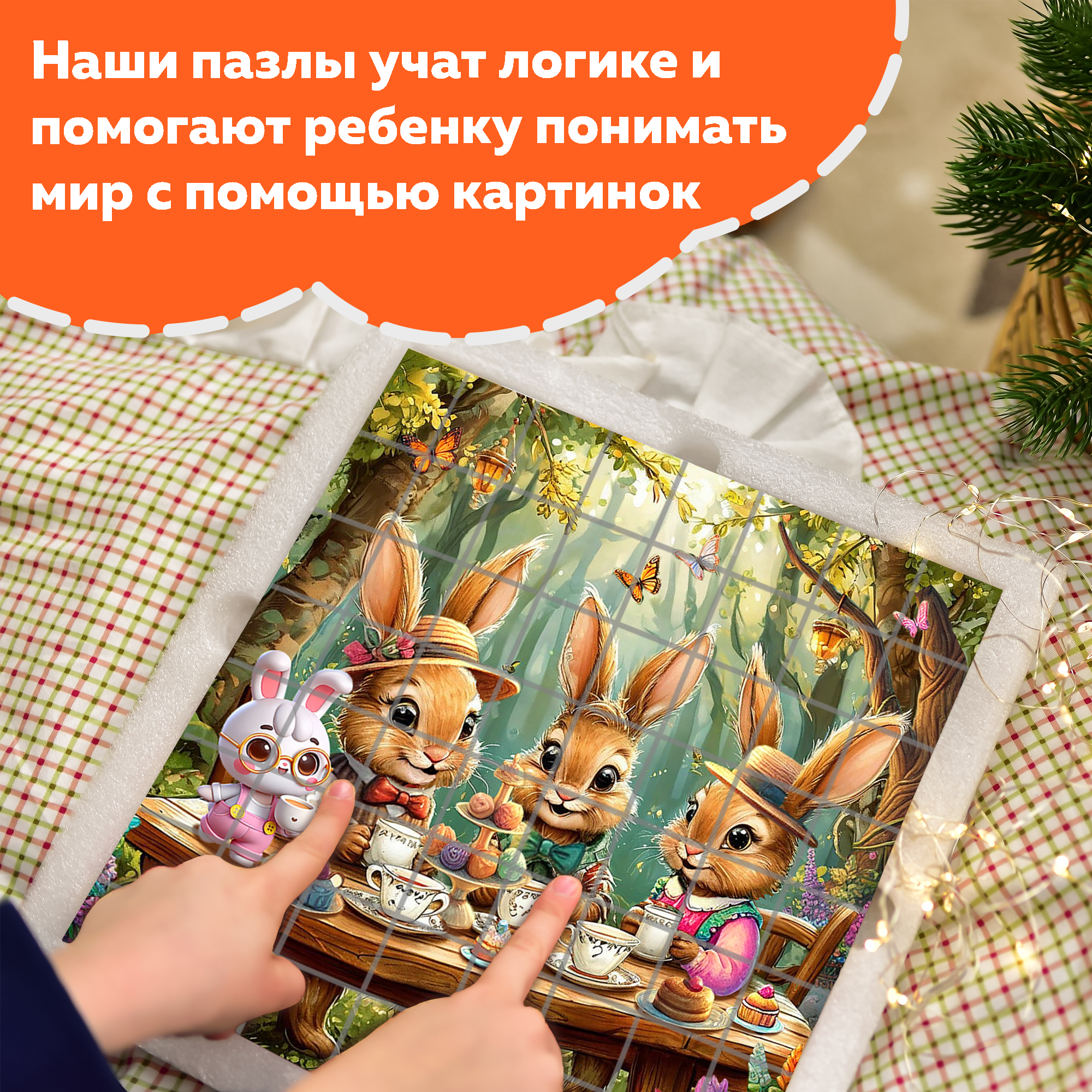 Пазл Picstick Пикстик Лесное чаепитие