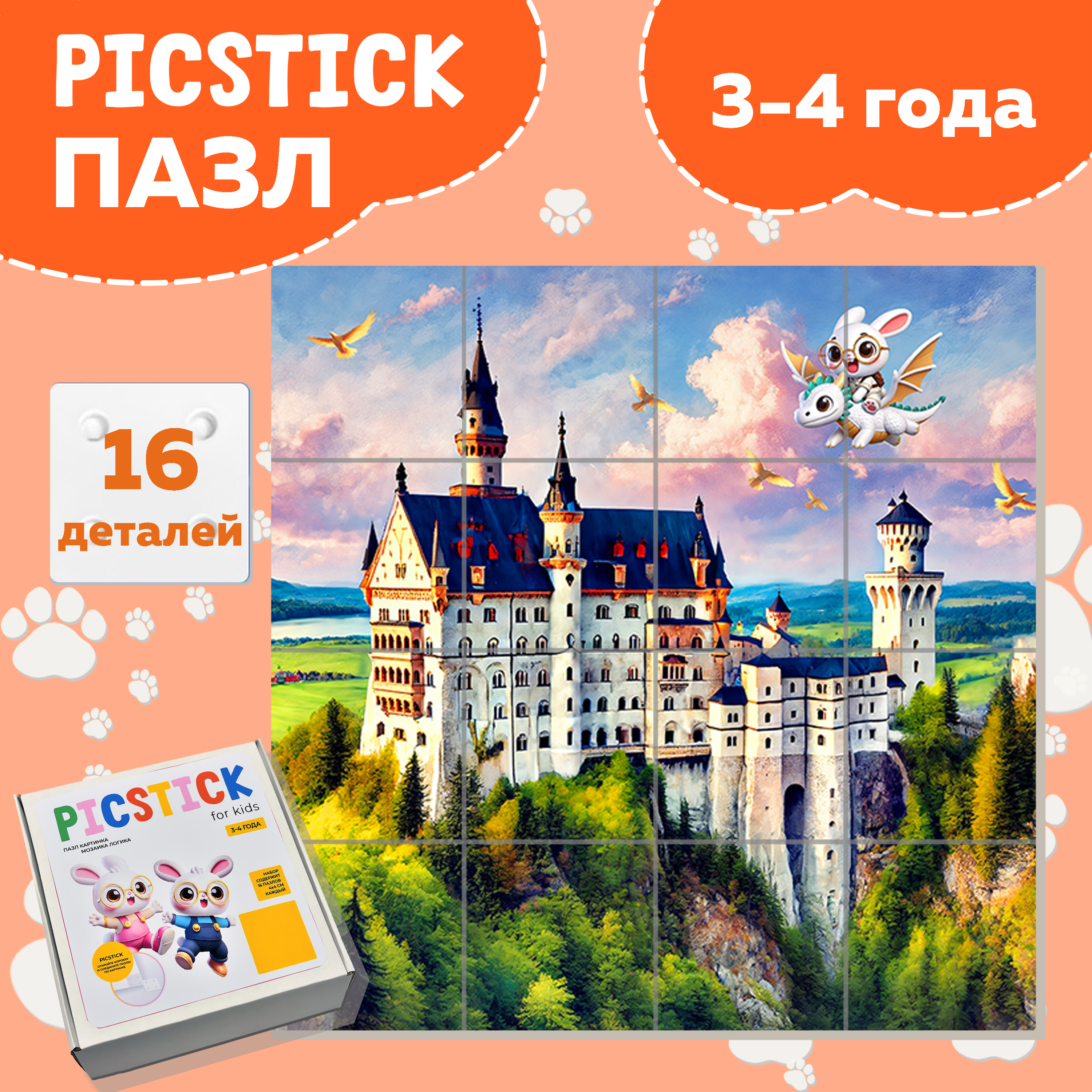 Пазл Picstick Пикстик Замок Нойшванштайн