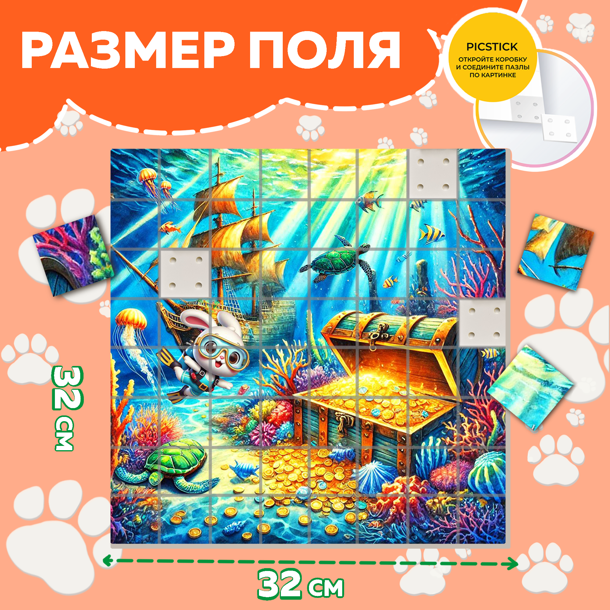 Пазл Picstick Морской клад