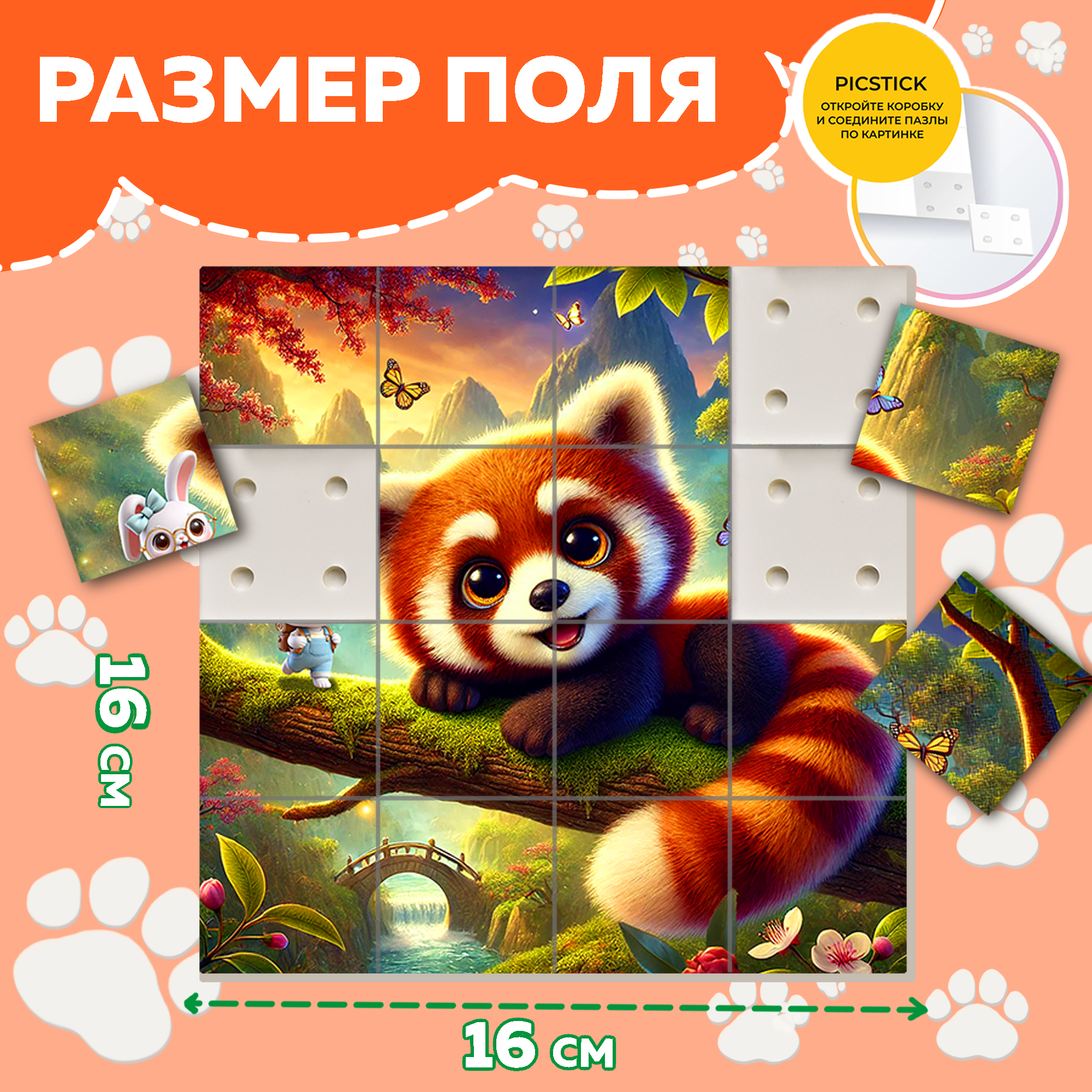 Пазл Picstick Пикстик Маленькая красная панда