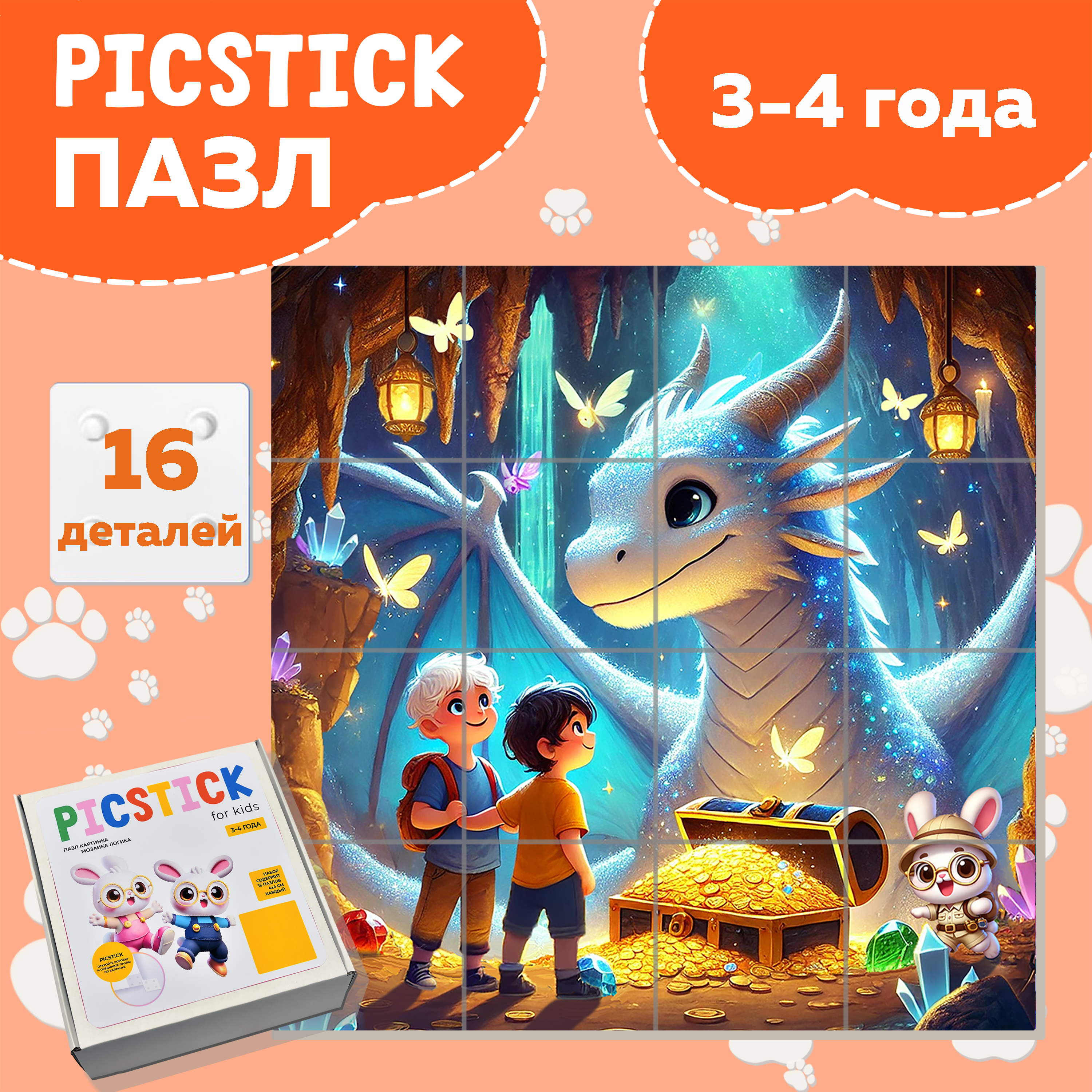 Пазл Picstick Пикстик Сокровищница дракона