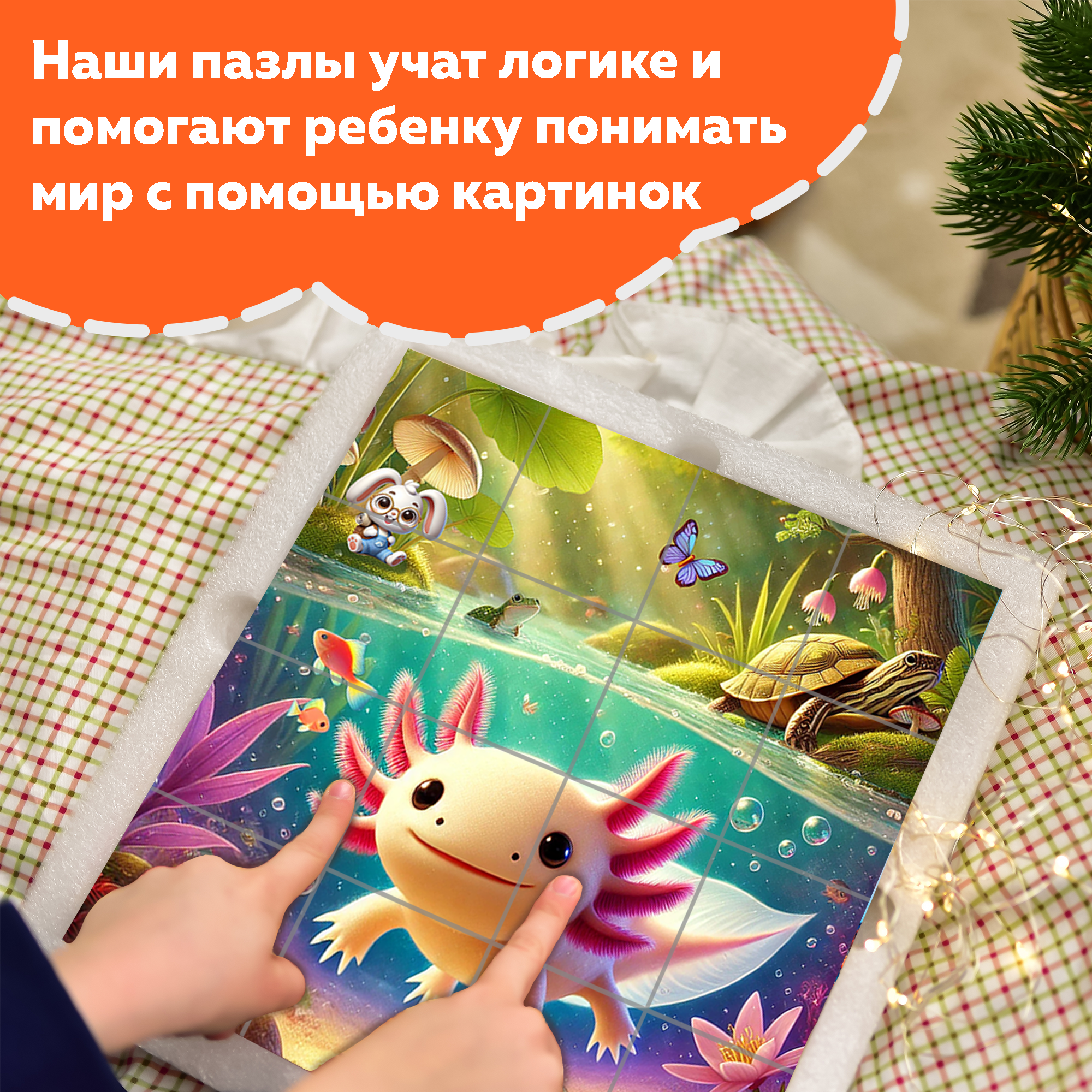 Пазл Picstick Пикстик Аксолотль