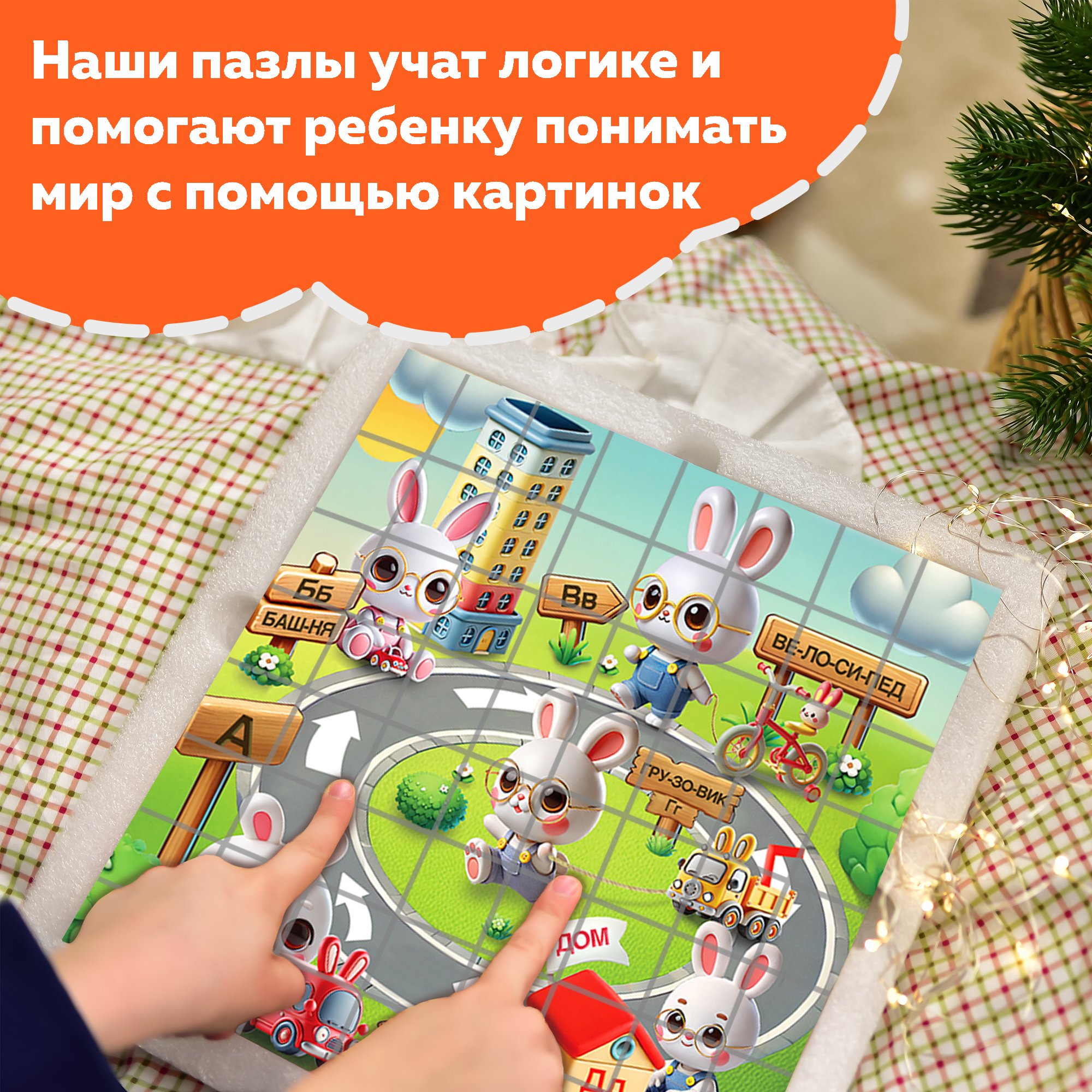 Пазл Picstick Пикстик Азбука А-Д