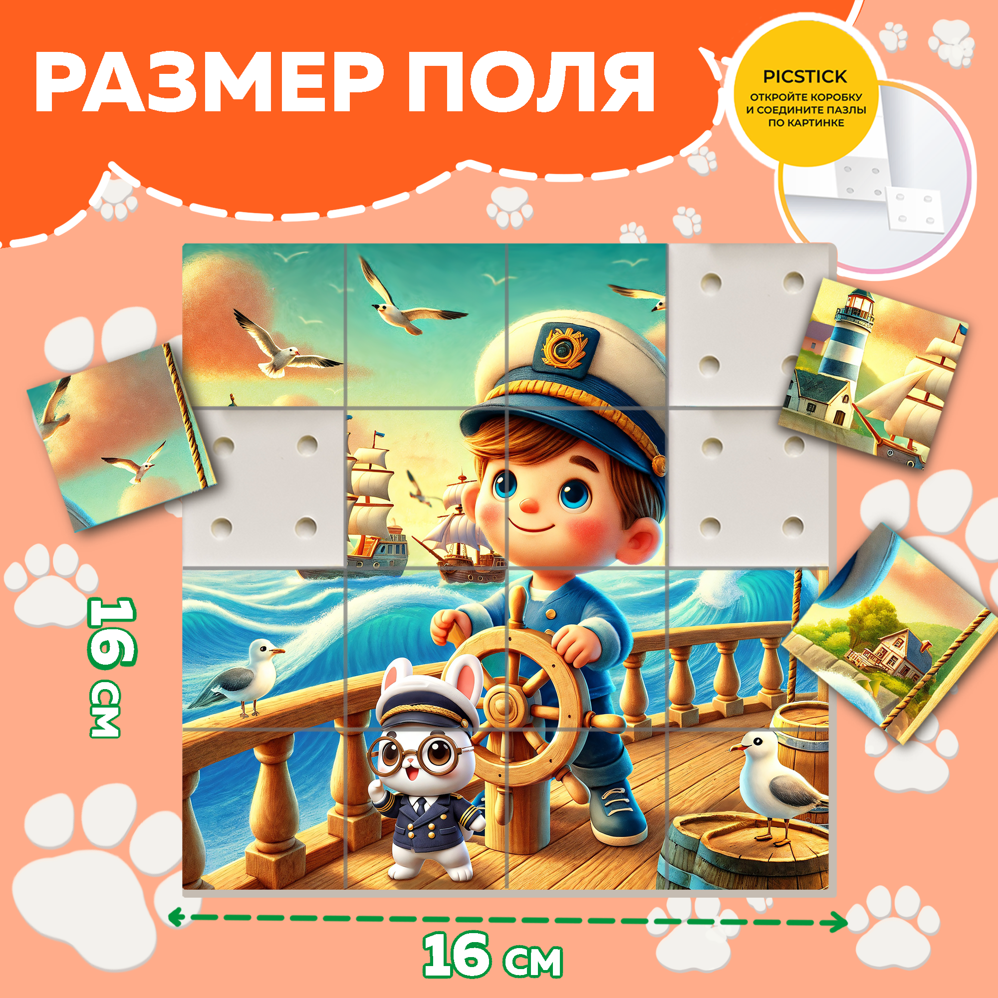 Пазл Picstick Пикстик Капитан