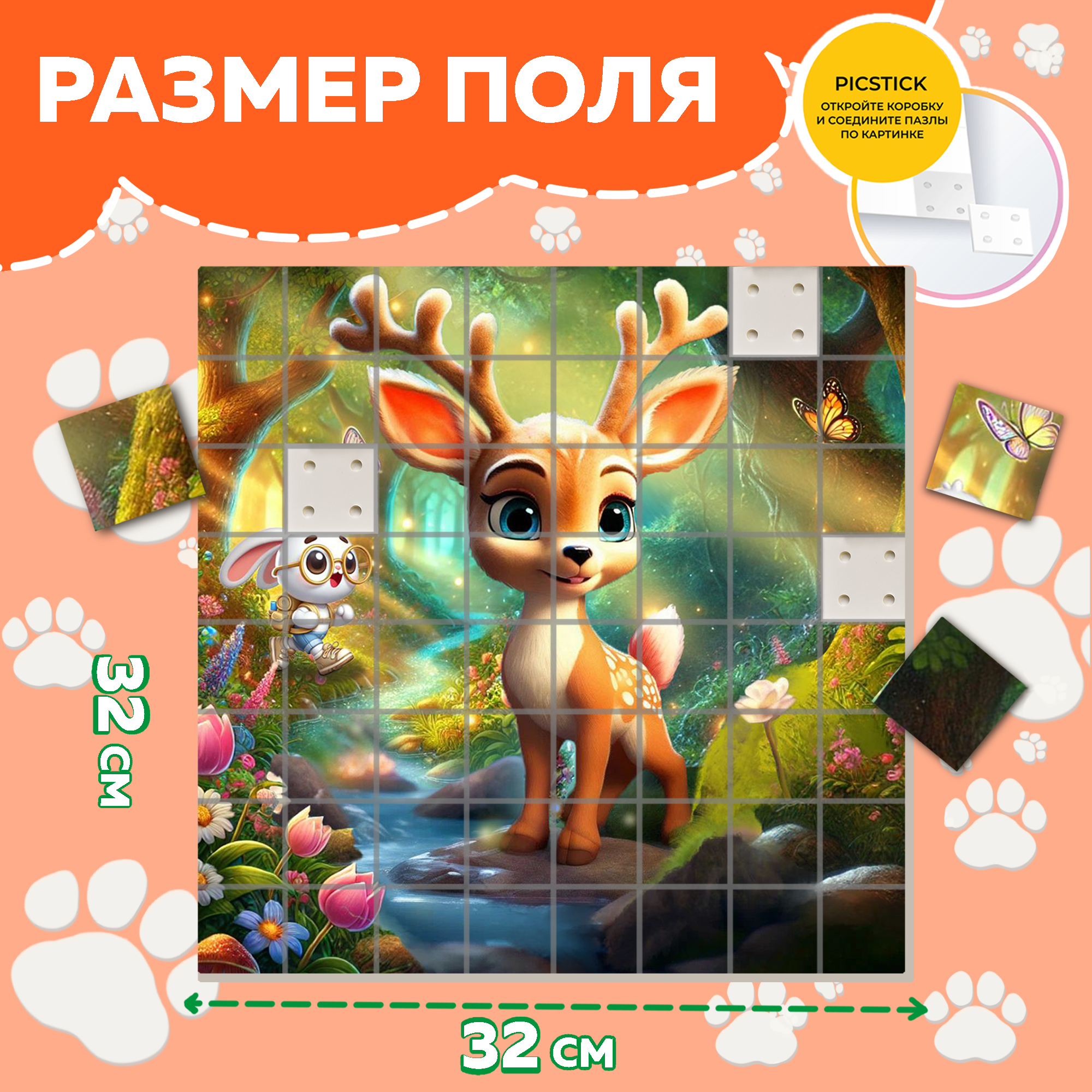 Пазл Picstick Пикстик Олененок
