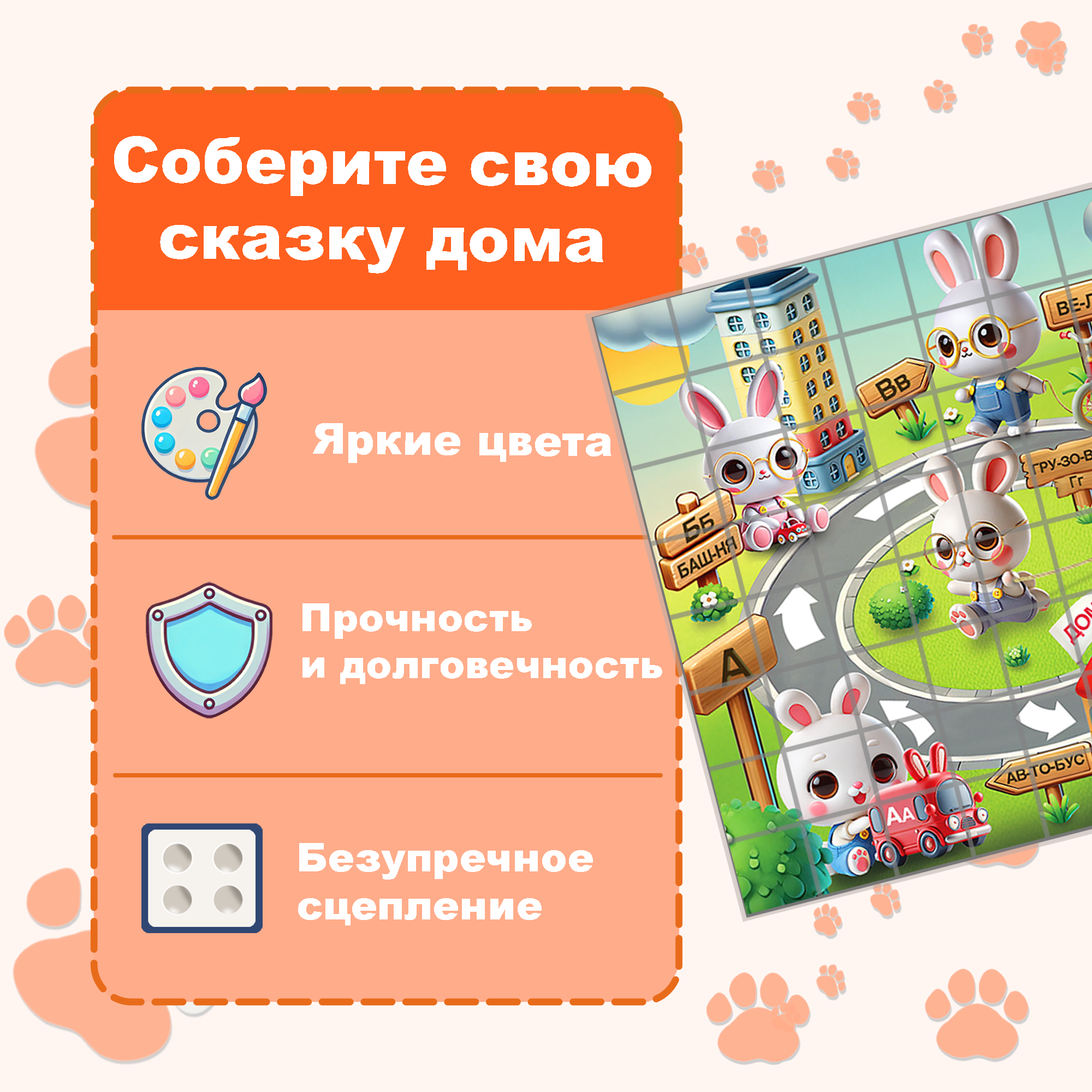 Пазл Picstick Пикстик Азбука А-Д