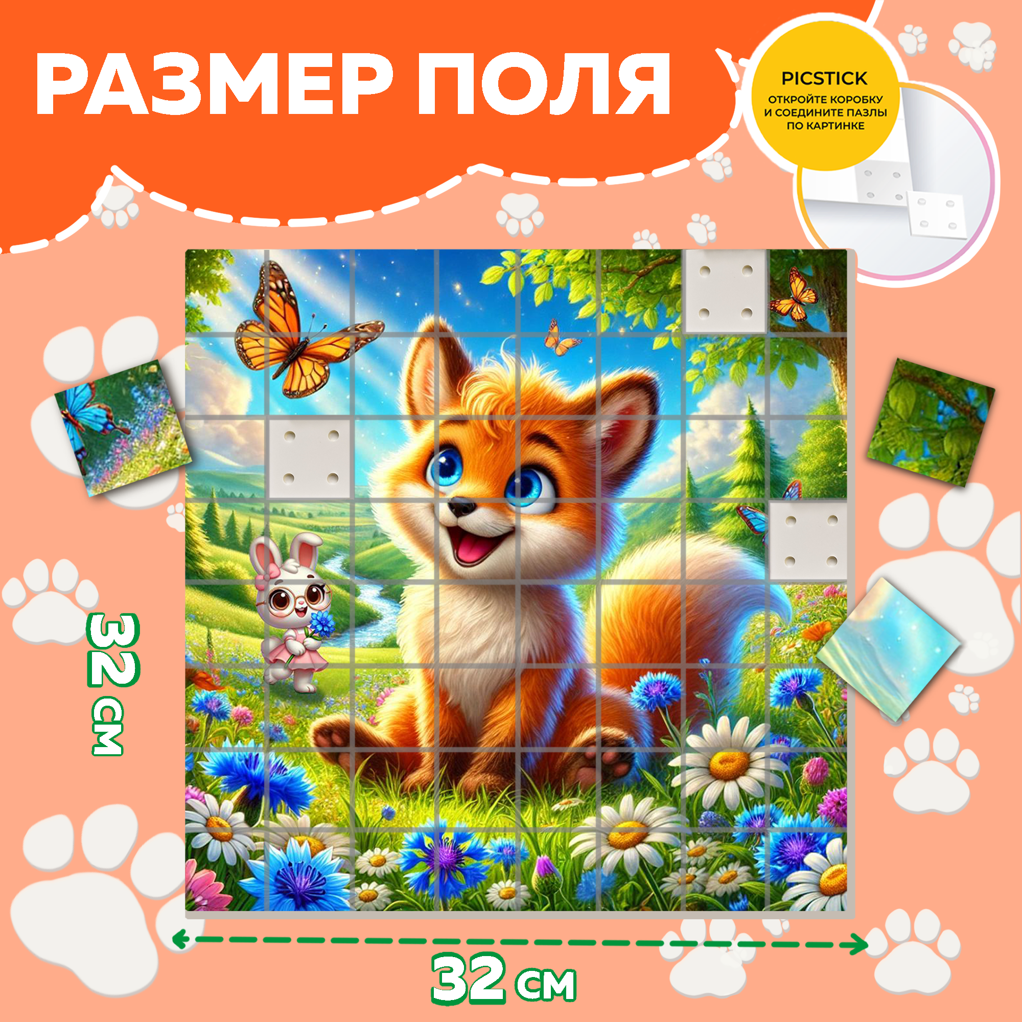Пазл Picstick Пикстик Лисенок