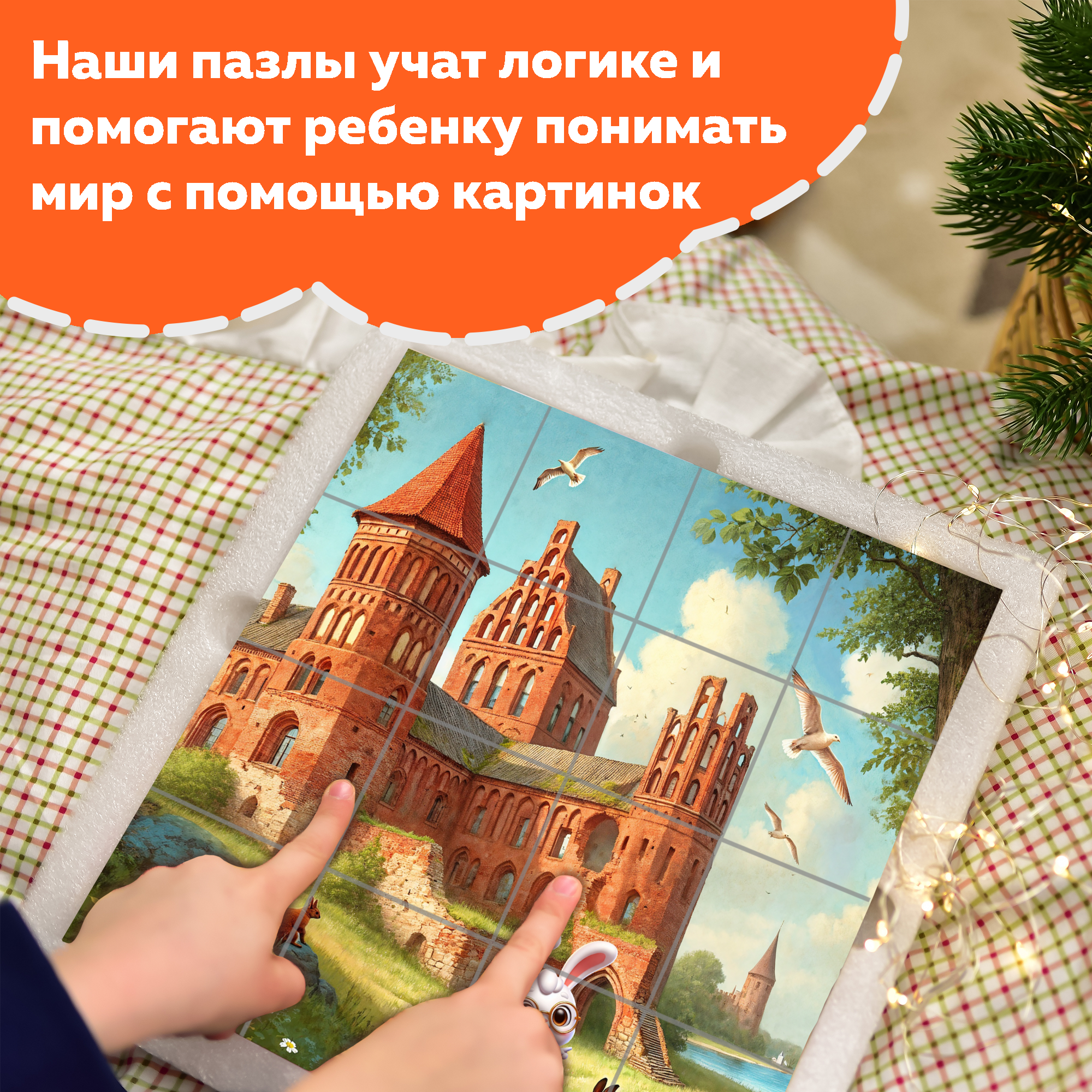 Пазл для детей Замок Бальга Калининград