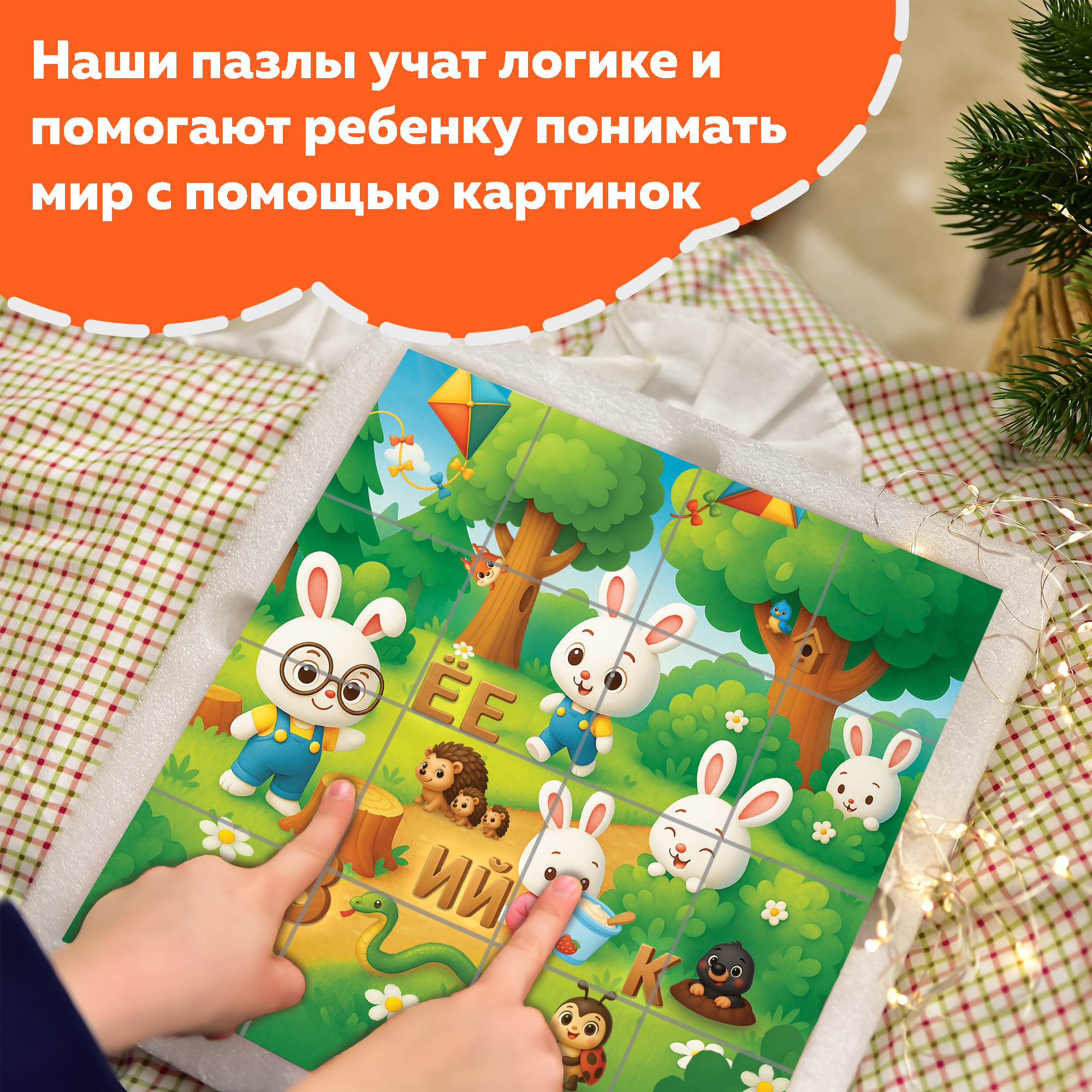 Пазл для детей Азбука Е-К
