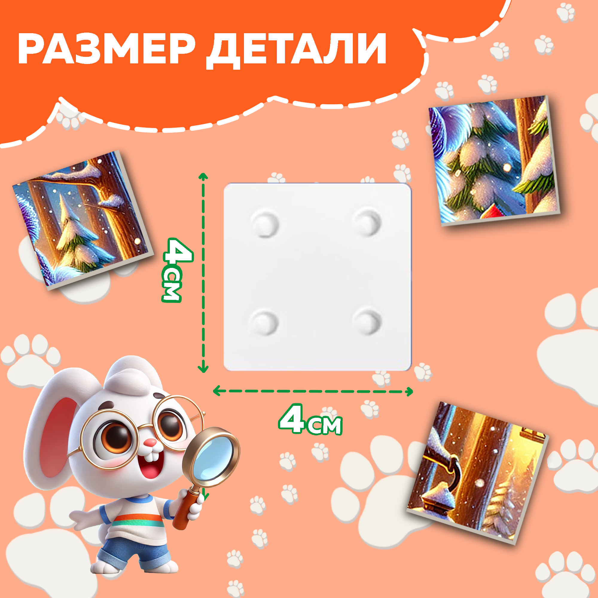 Пазл Picstick Пикстик Медвежонок зимой