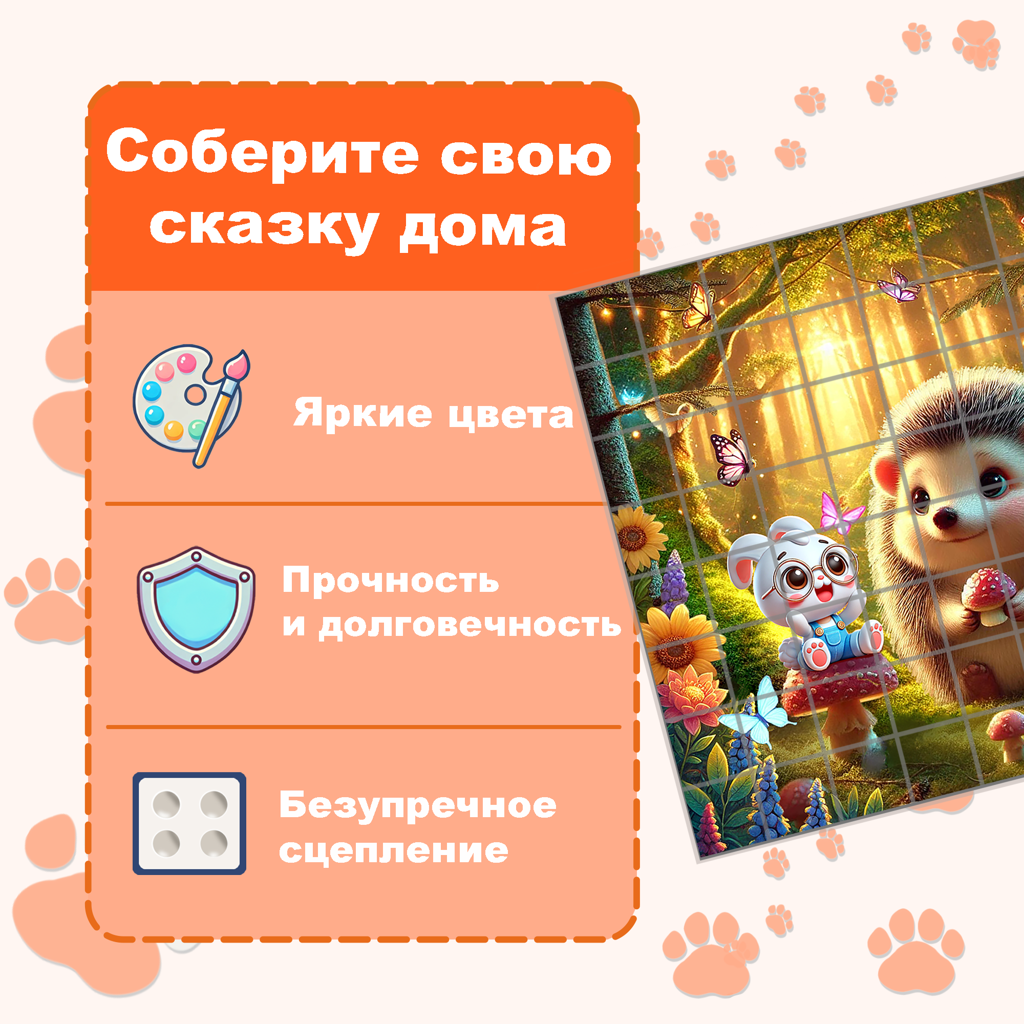 Пазл Picstick Пикстик Ежик