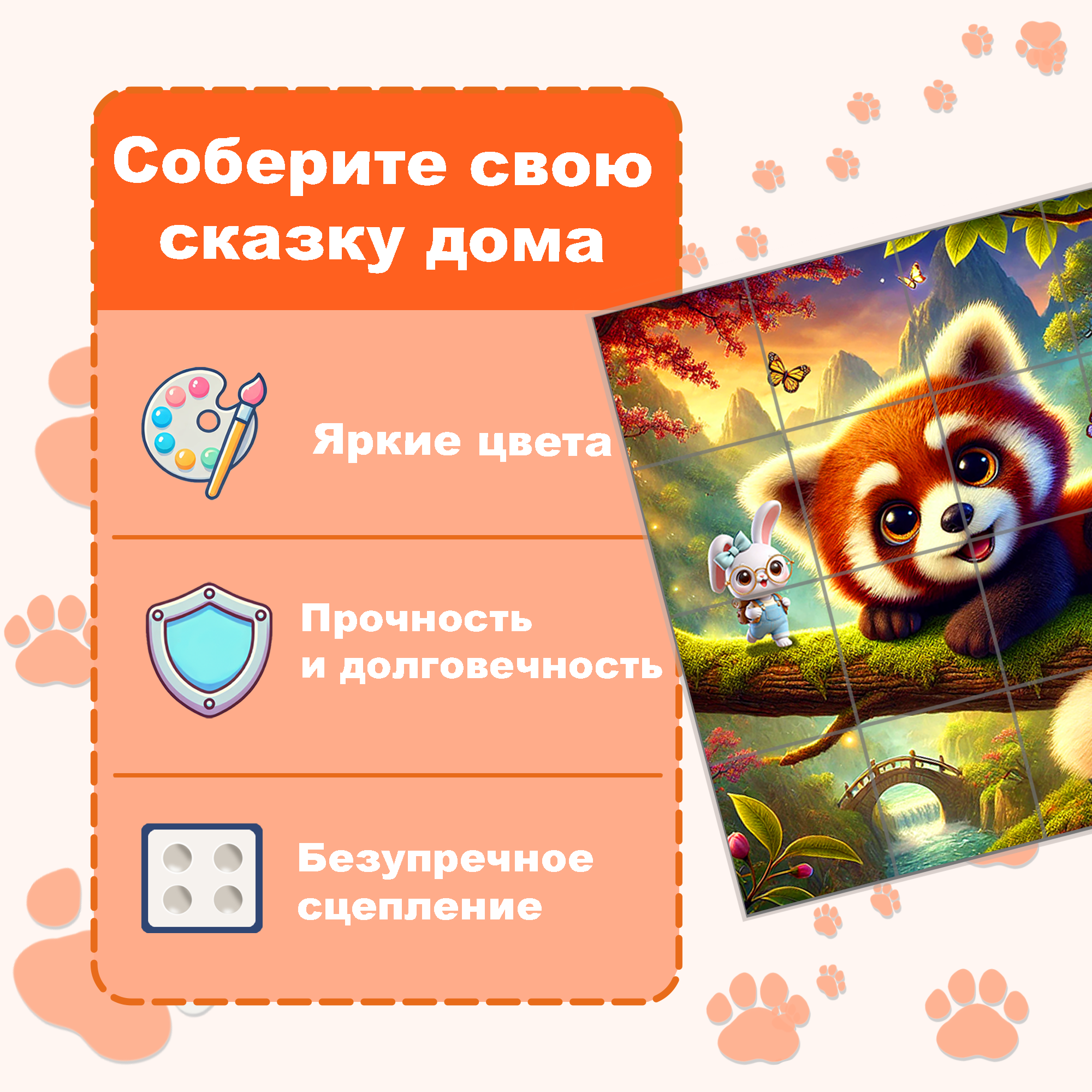 Пазл Picstick Пикстик Маленькая красная панда