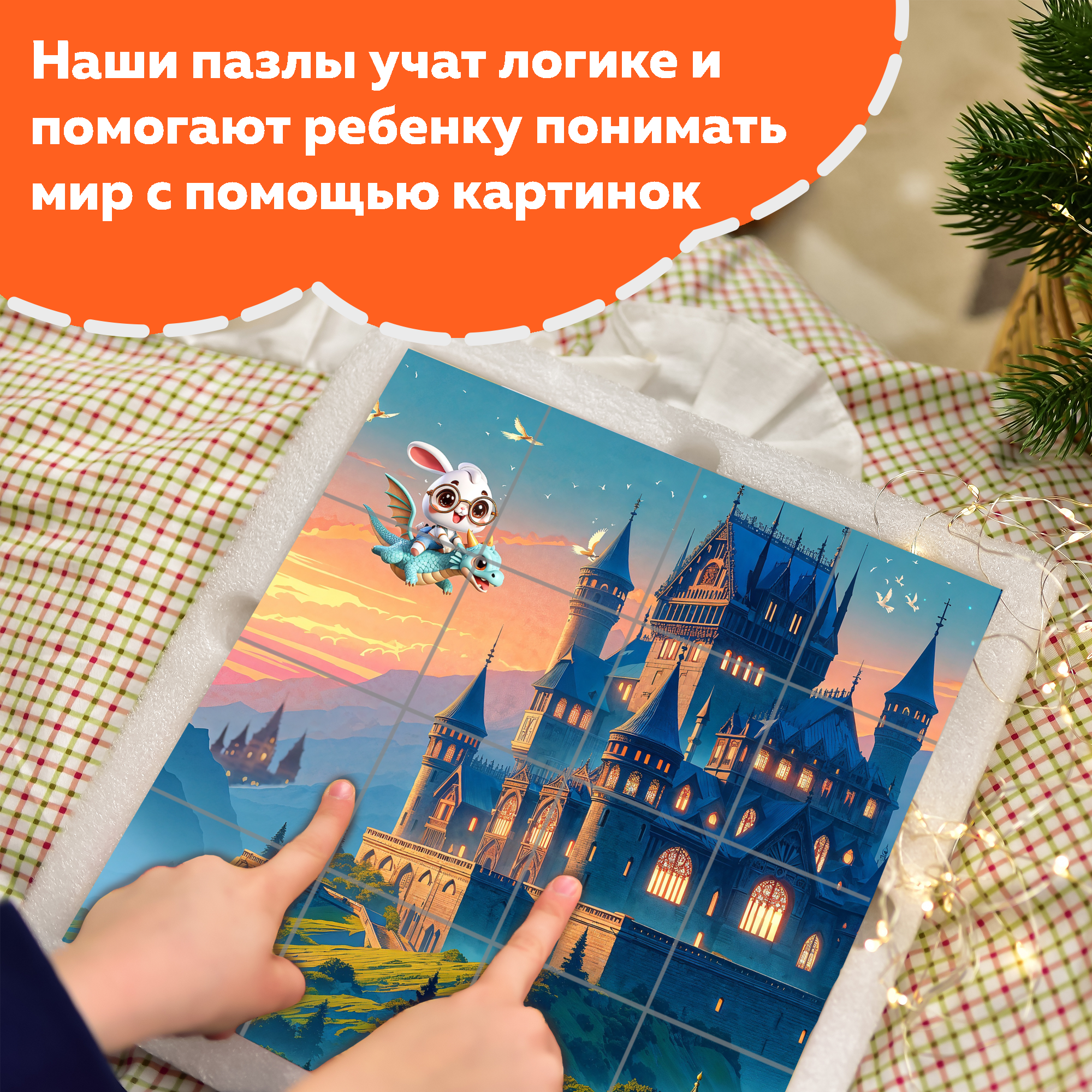 Пазл Picstick Пикстик Замок на закате