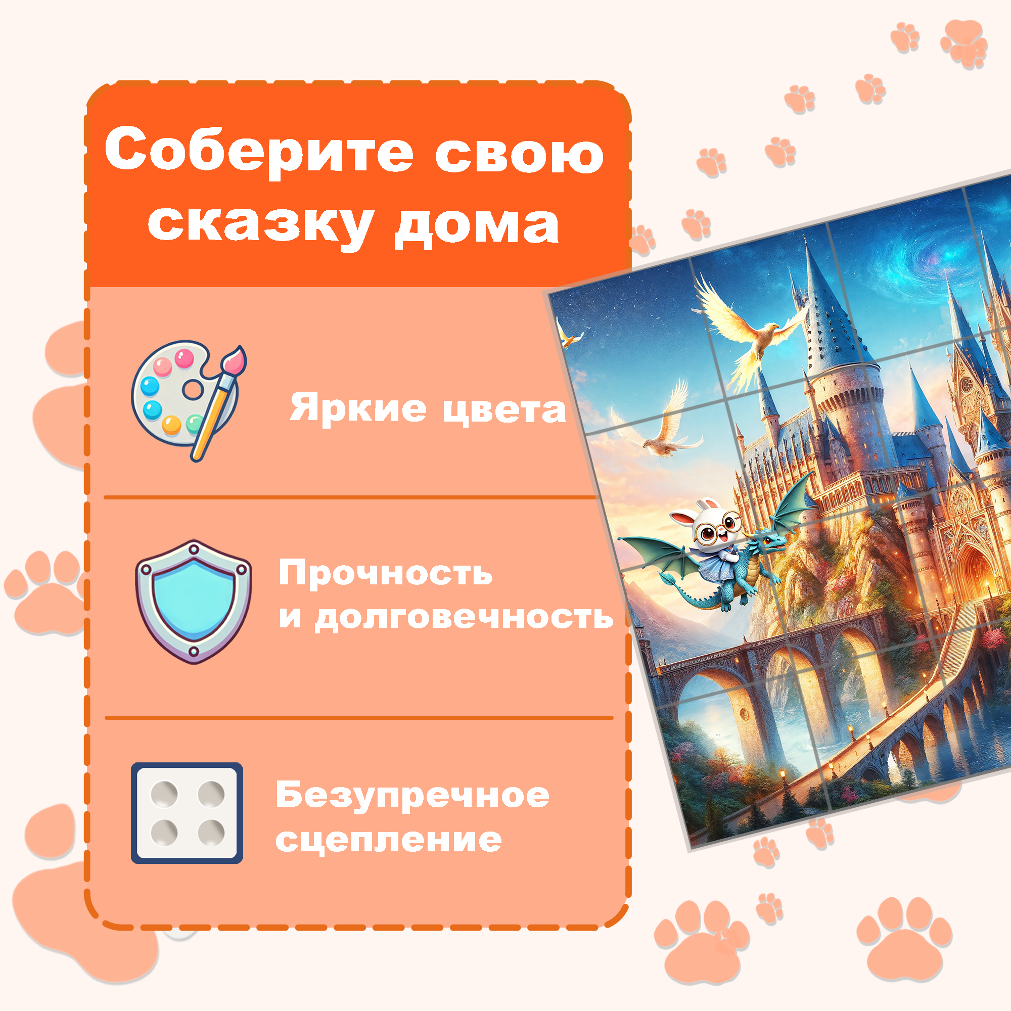 Пазл Picstick Пикстик Волшебный замок