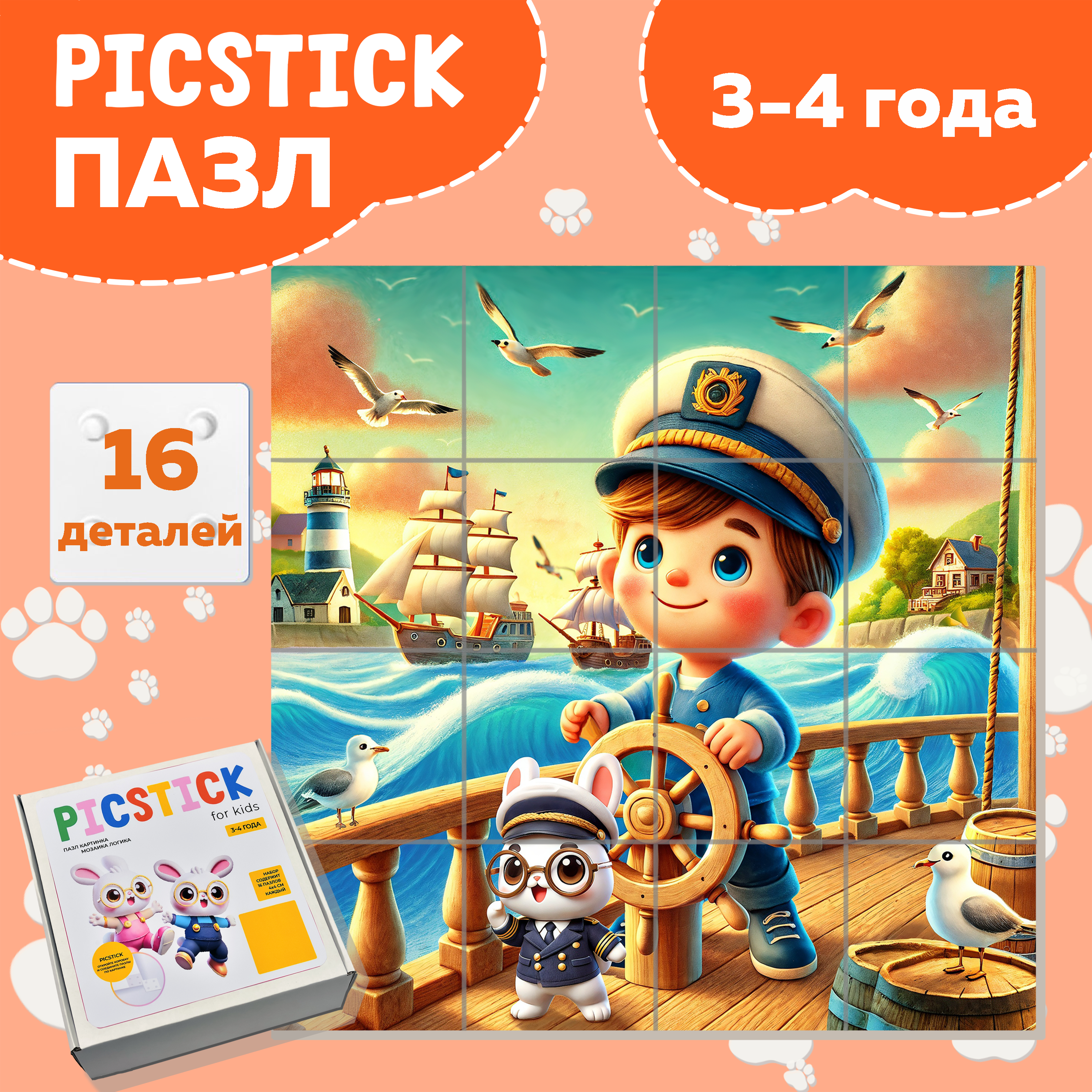Пазл Picstick Пикстик Капитан