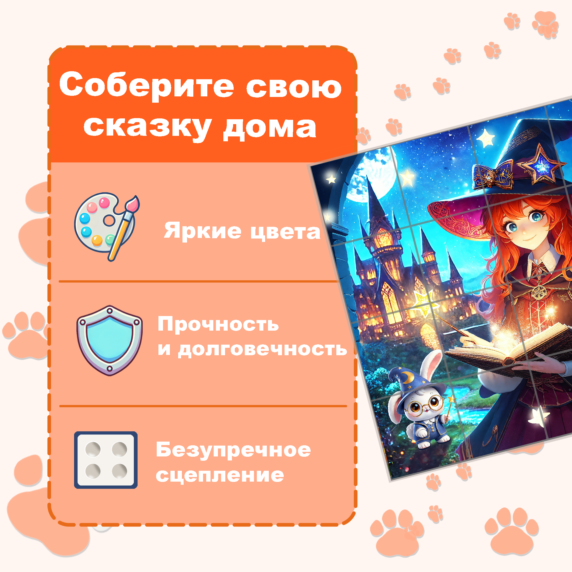00209 Пазл Picstick Пикстик Маленькая колдунья
