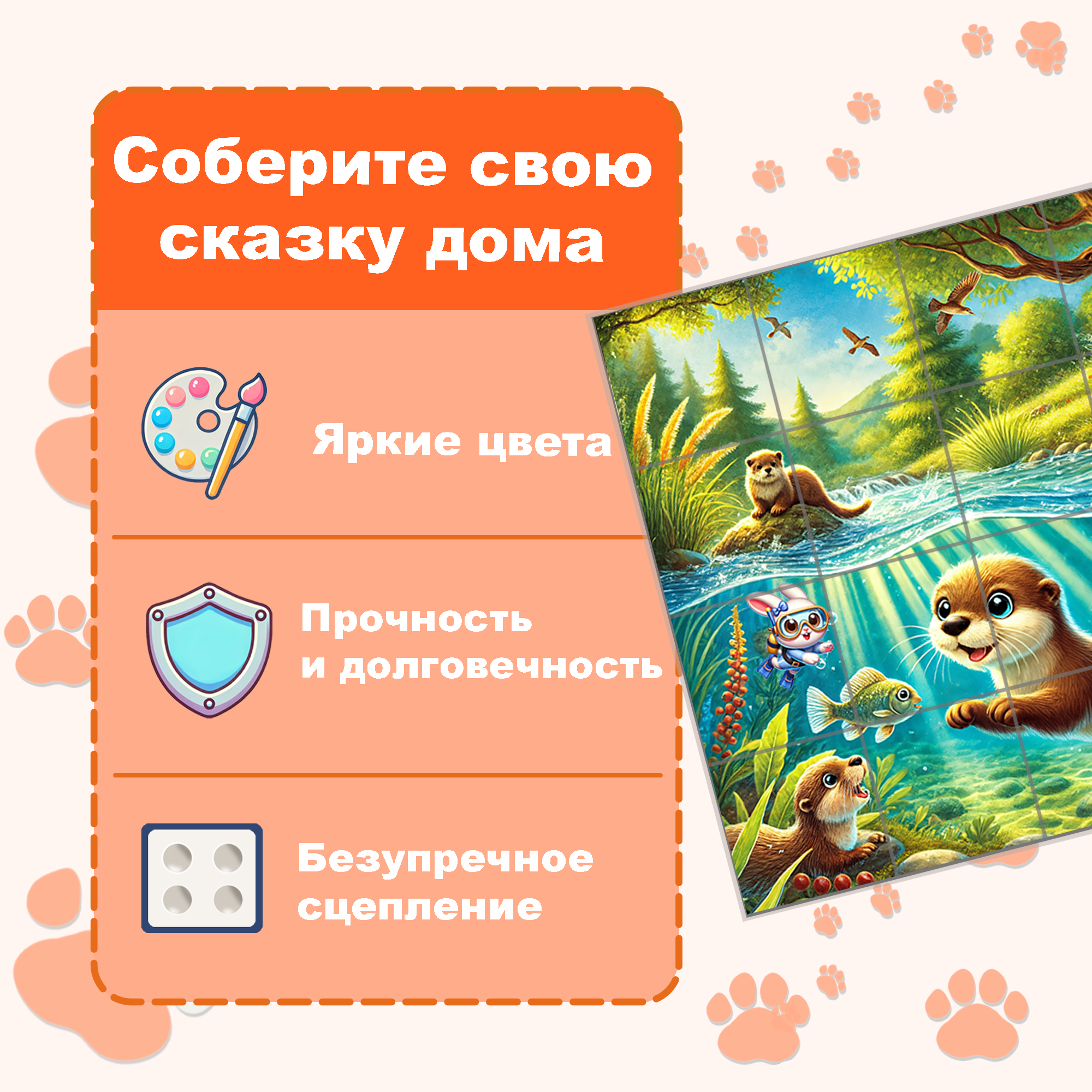 Пазл Picstick Пикстик Маленькая выдра