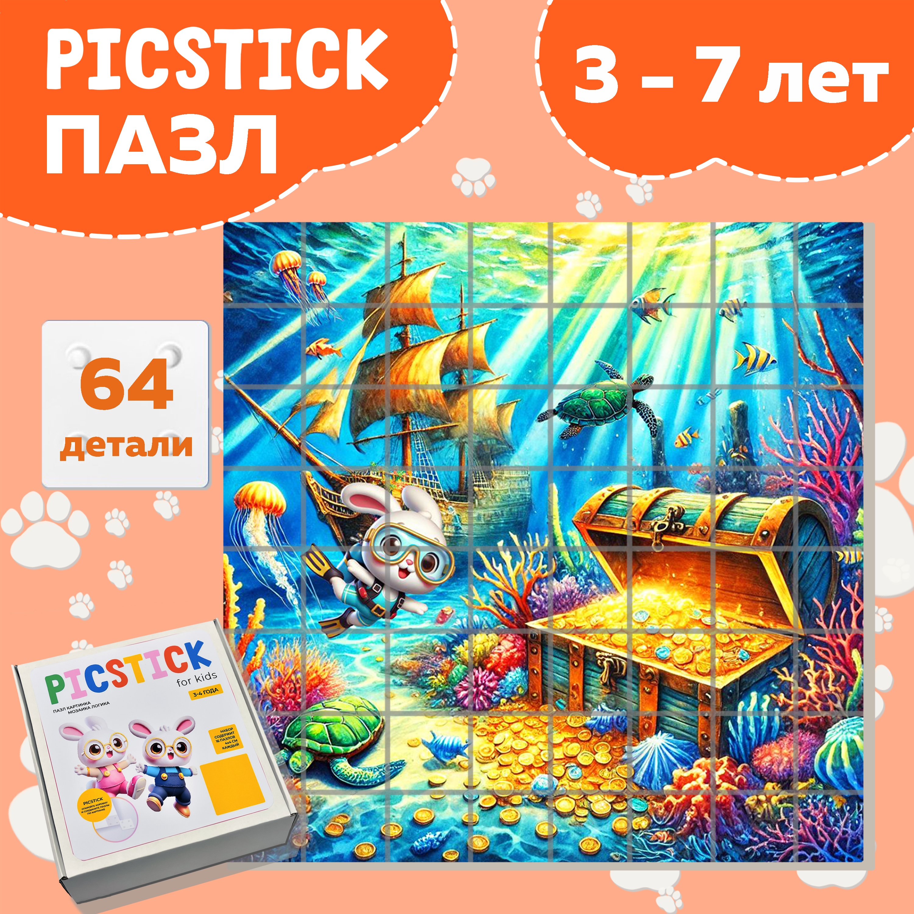 Пазл Picstick Морской клад