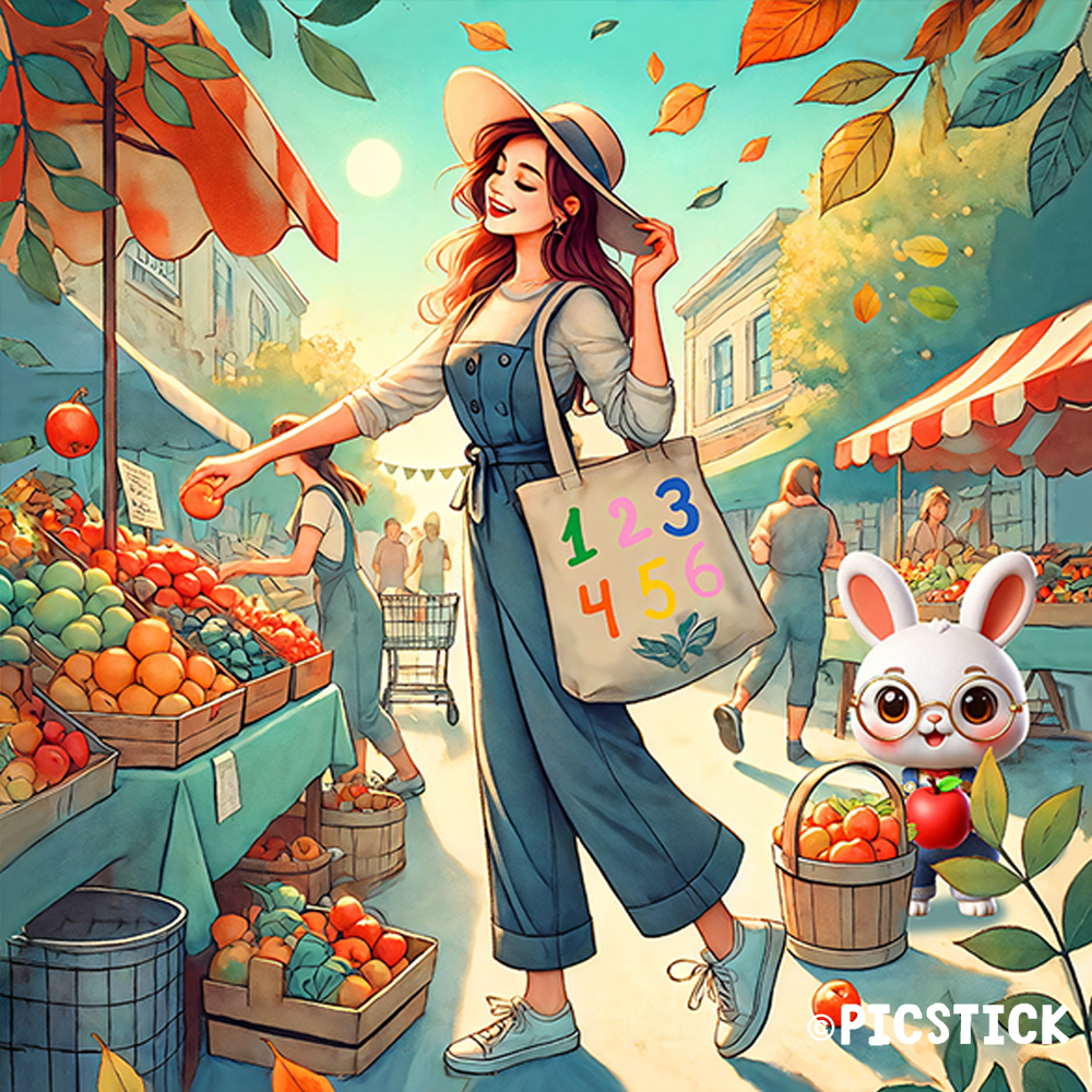Пазл Picstick Пикстик ЭКО покупки (рынок) (S (24x24 см, 36 эл, 3-4 года), 10319)