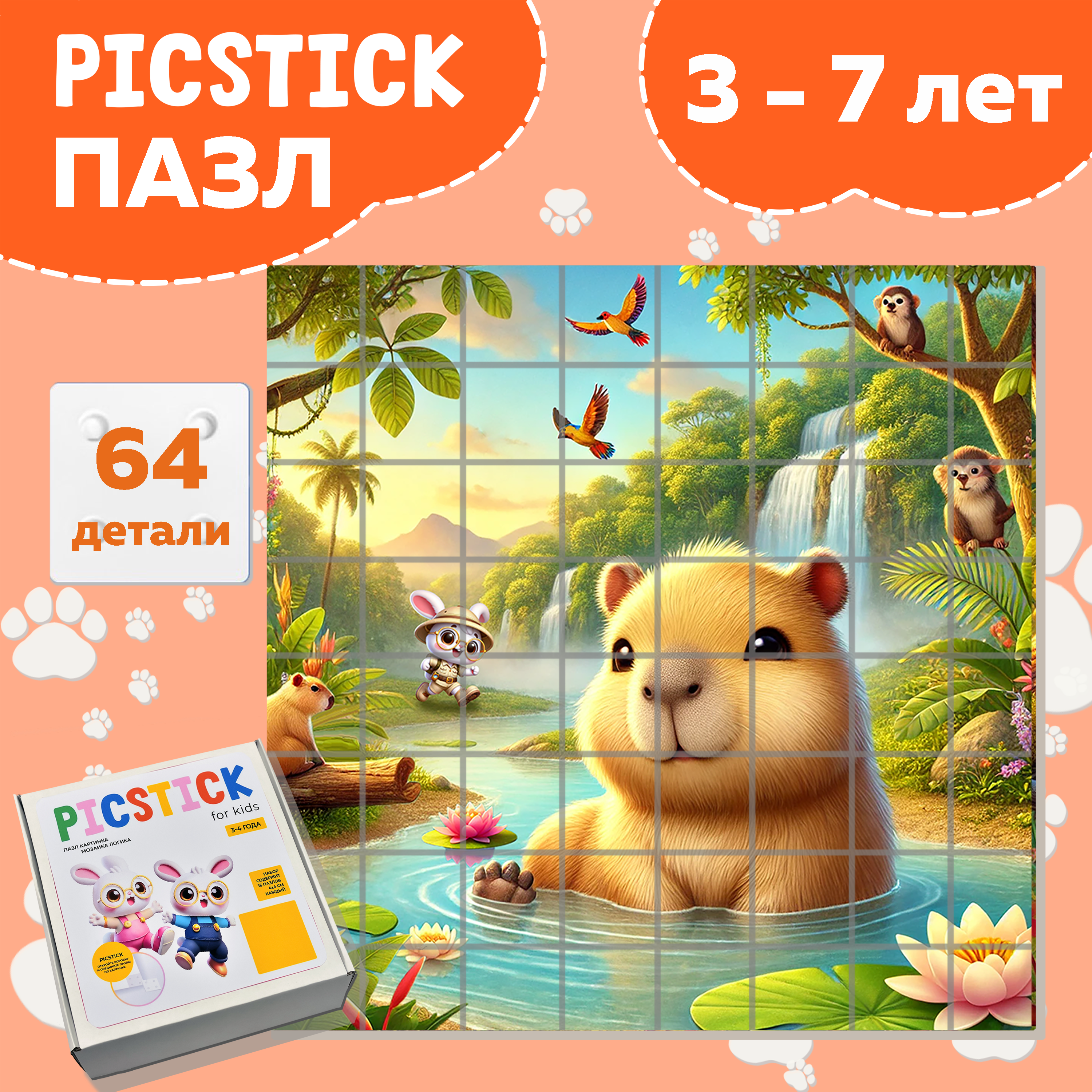 Пазл Picstick Пикстик Капибара