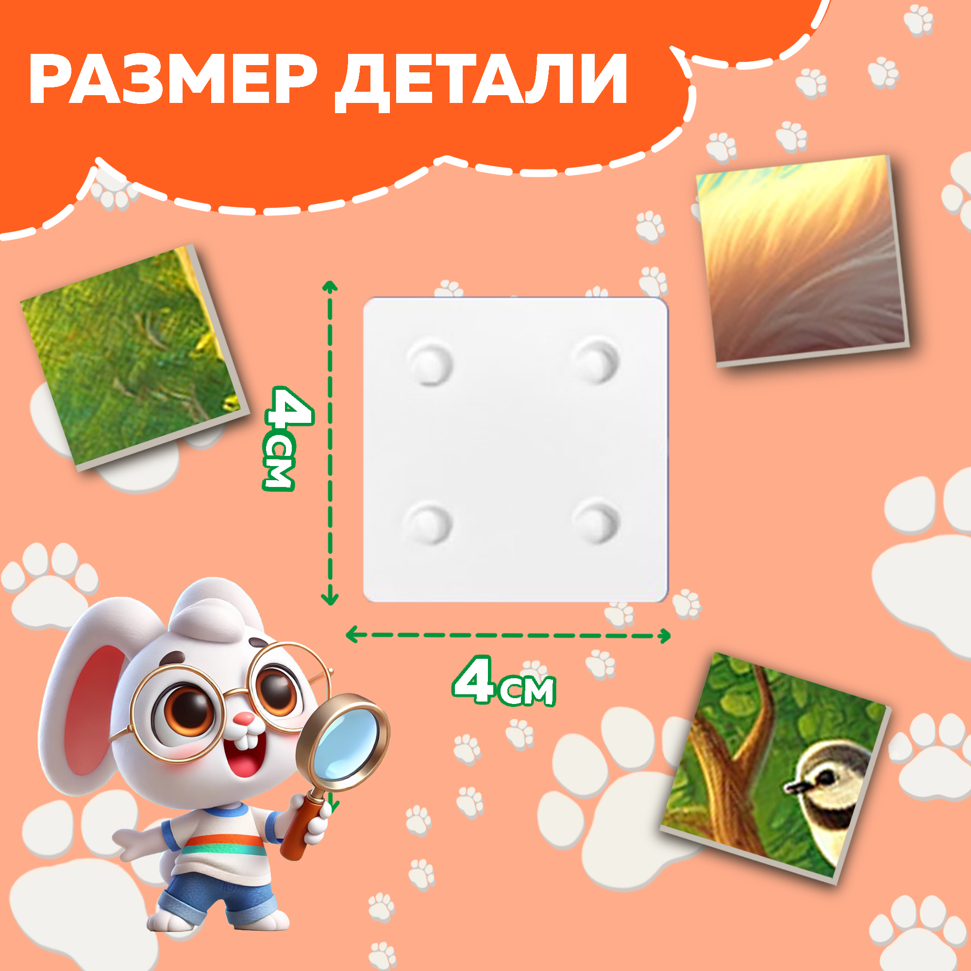 Пазл Picstick Пикстик Белочка и ежик